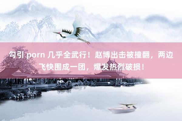 勾引 porn 几乎全武行！赵博出击被撞翻，两边飞快围成一团，爆发热烈破损！